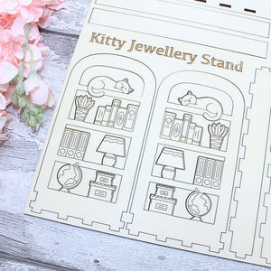 Jewellery Stand Craft Kit - Kitty Cat Design