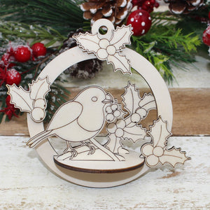 Little Robin 3D Tree Ornament Set