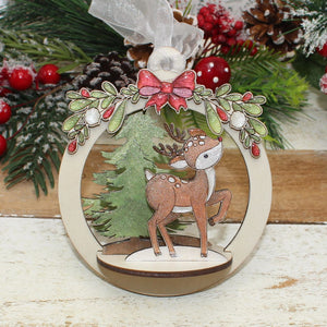 Little Deer 3D Tree Ornament Set