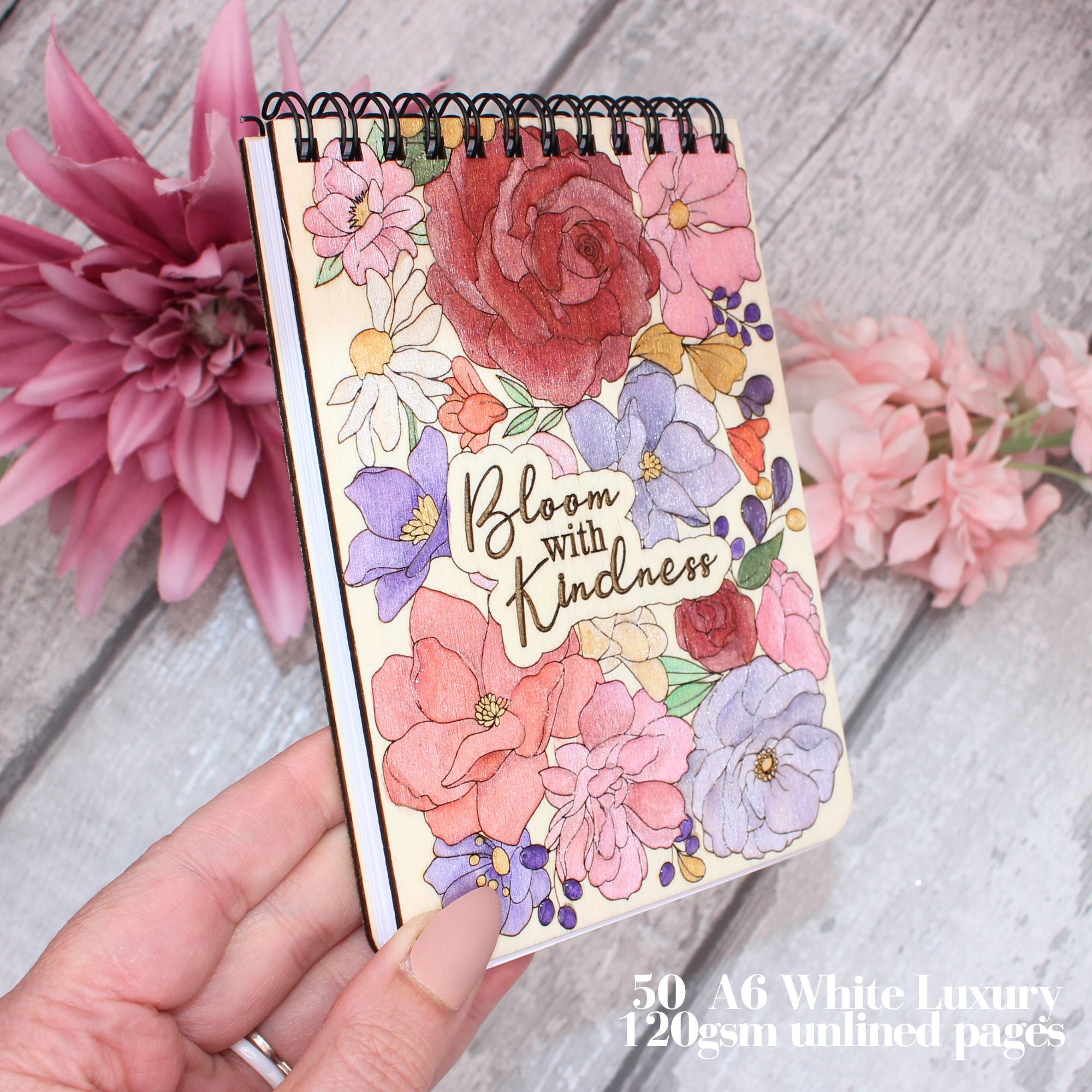 A6 Floral Notebook Craft Kit - Jam Packed with Craft Materials