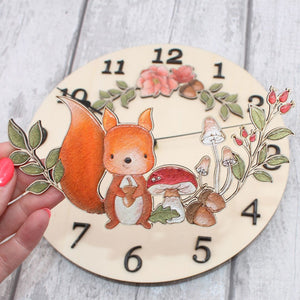 Autumn Squirrel Clock Craft Kit