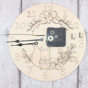 Squirrel Clock Face