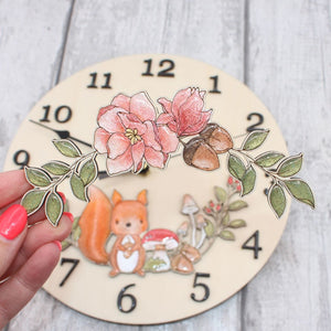 Autumn Squirrel Clock Craft Kit