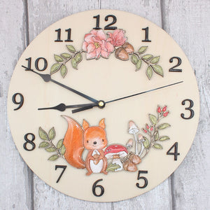 Autumn Squirrel Clock Craft Kit