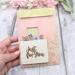 Floral Bouquet Slider Card Template Craft Kit