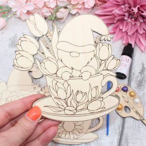 Tea Cup Gnome Coaster Craft Kit