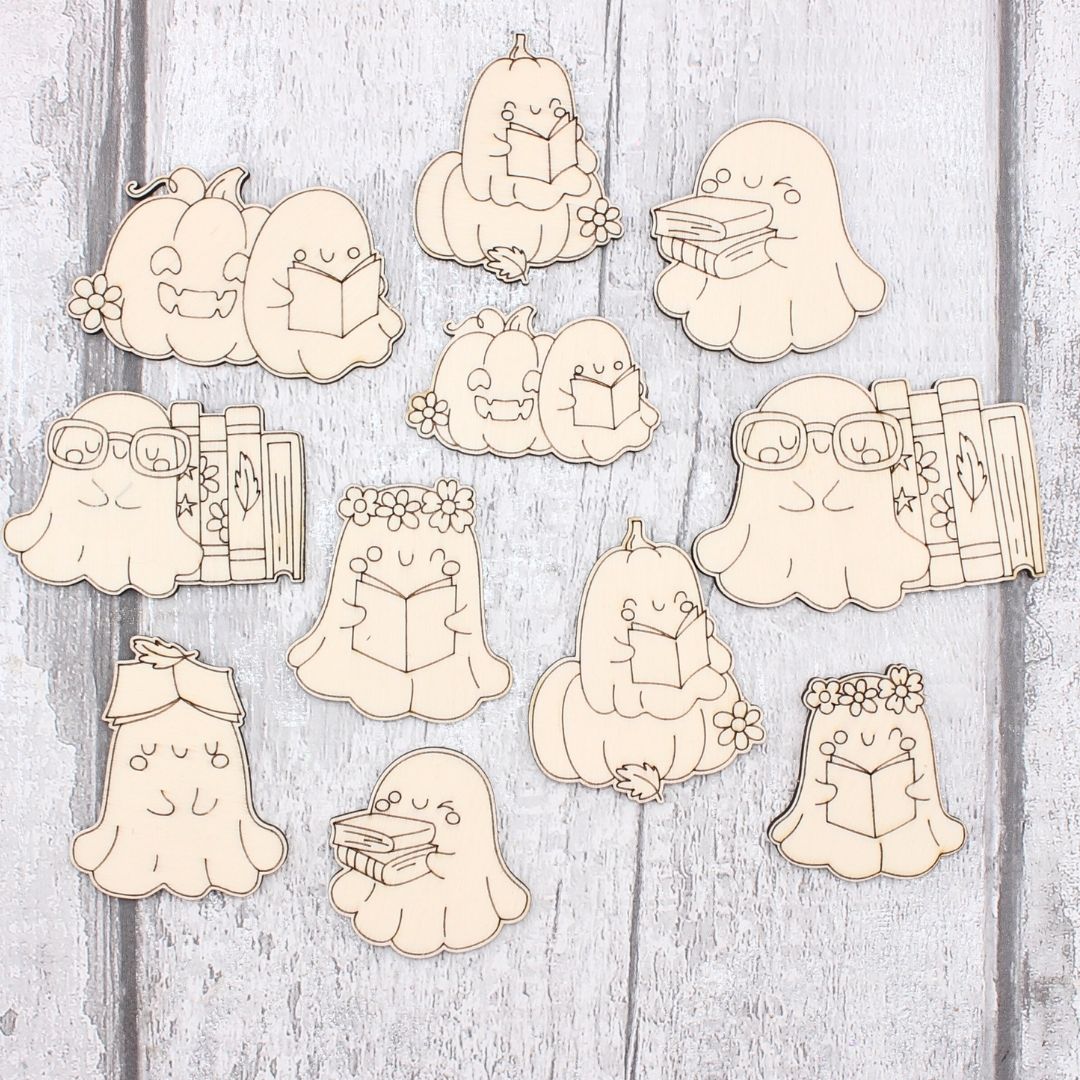 Bookish Autumn Ghosties  - 11 Pieces