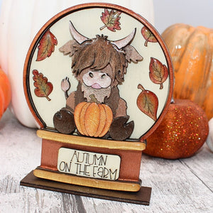 Highland Cow Globe Set