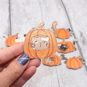 Kitties and Pumpkins Set  - 10 Pieces