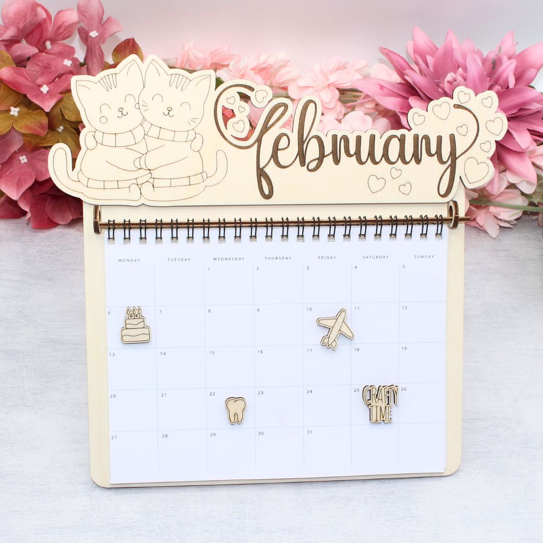 Calendar Craft Kit - Kitty Cat Design