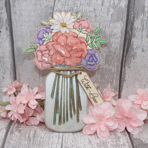 Floral Bouquet Wood Painting Set