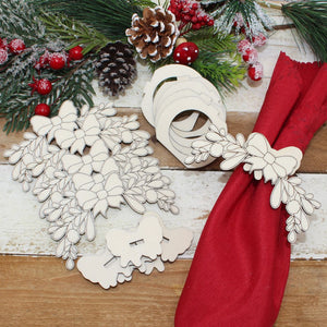 Christmas Napkin Rings - Set of 6