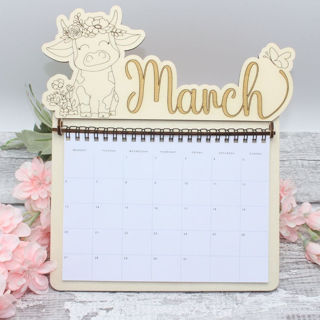 March Topper -Cute Spring Cow