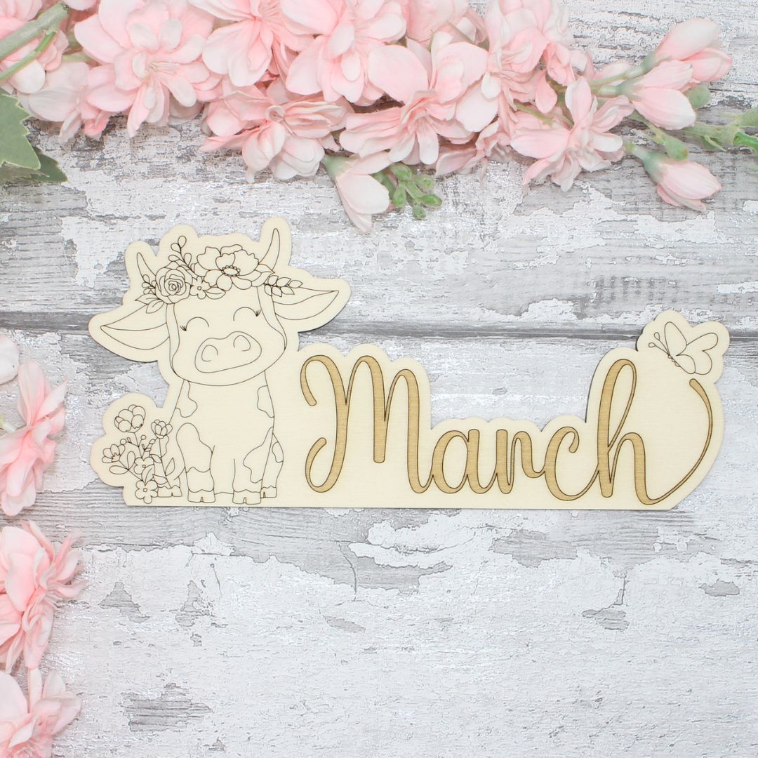 March Topper -Cute Spring Cow