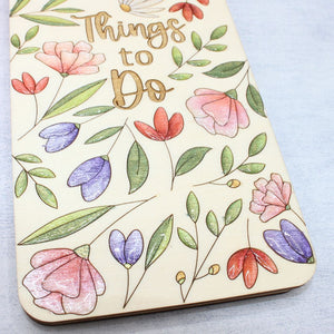 Floral To-Do List Book