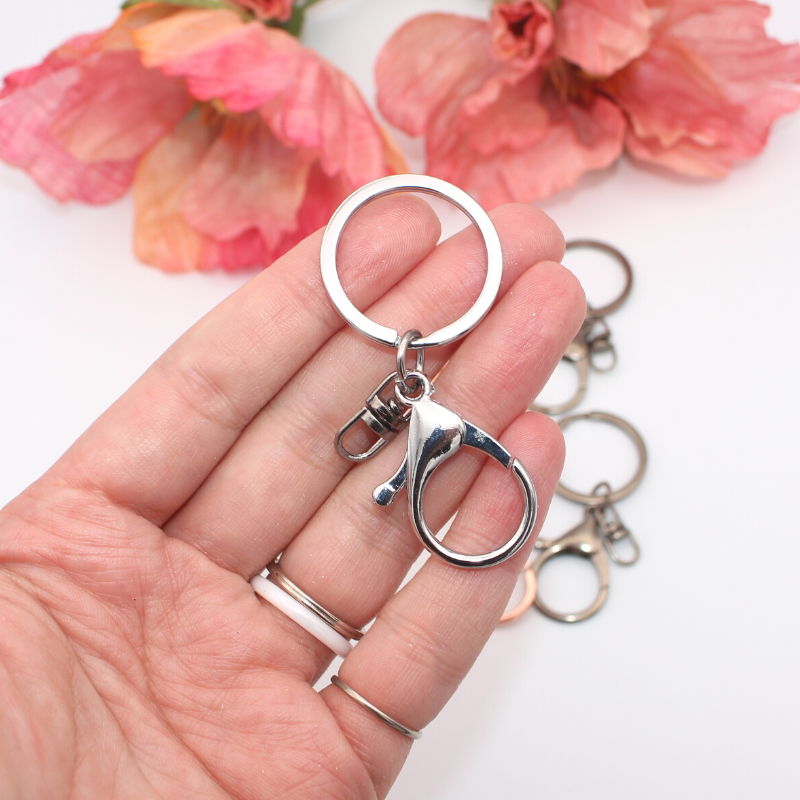 Deluxe Keyring Clasp - Silver | Lobster Claw Keyring Clasp